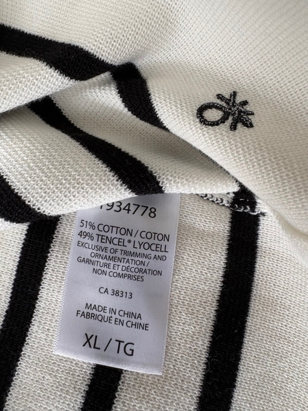 United Colors of Benetton Striped Milano Button-Front Cardigan XL NEW NWT - Picture 7 of 8